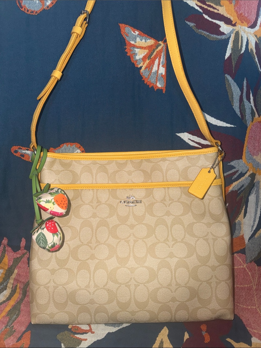 Coach Khaki Signature File Crossbody Bag